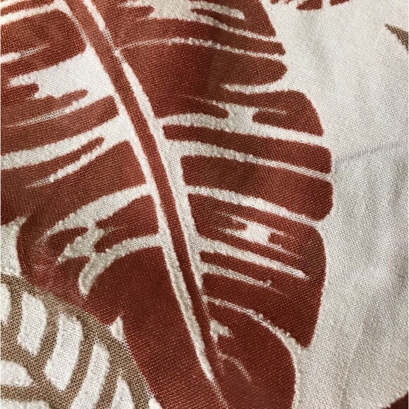 Alfred Dunner Women's 10 Cream Tan & Rust Sheer Blouse 3/4 Sleeve Button-Up Top - Picture 9 of 9